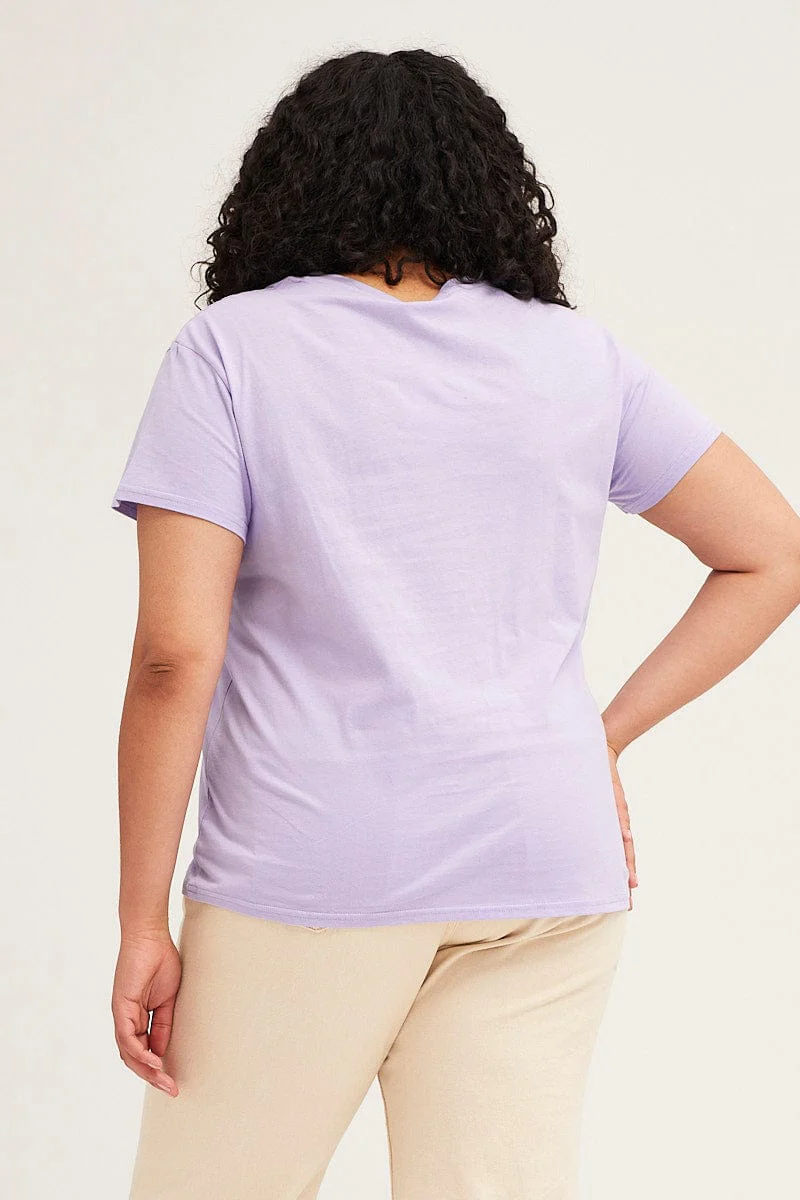 Purple Short Sleeve World Tour Regular T-shirt - Image 5