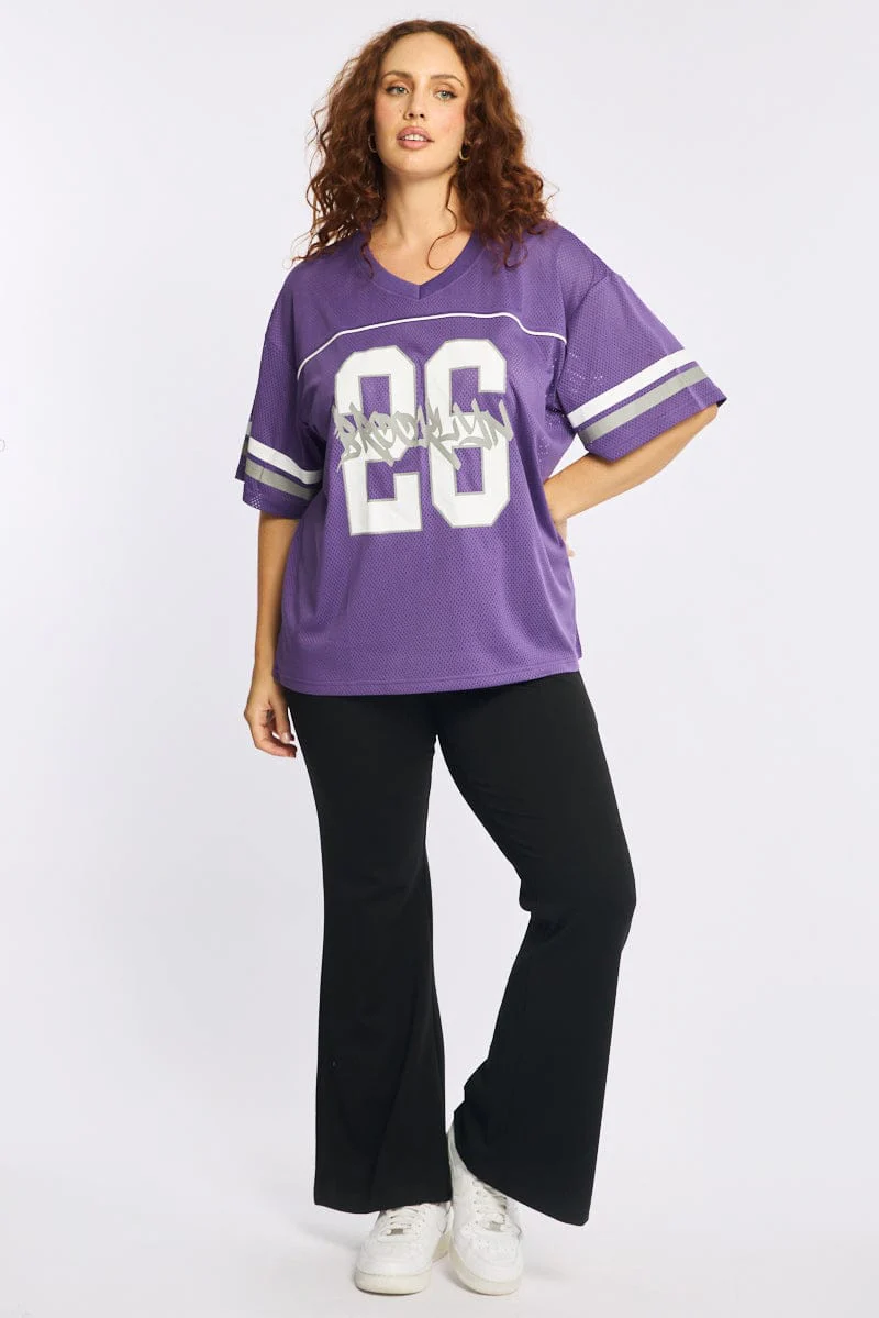 Purple Sport Tee Short Sleeve - Image 2
