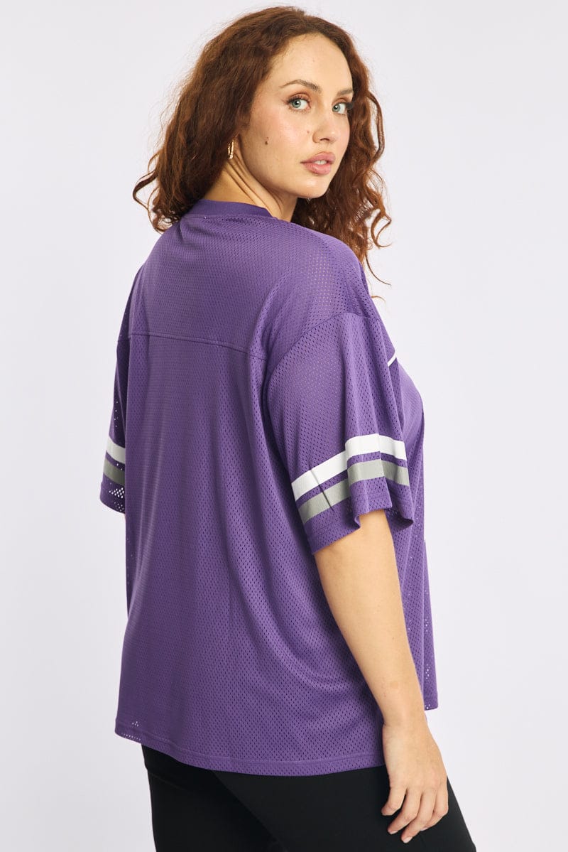 Purple Sport Tee Short Sleeve - Image 4