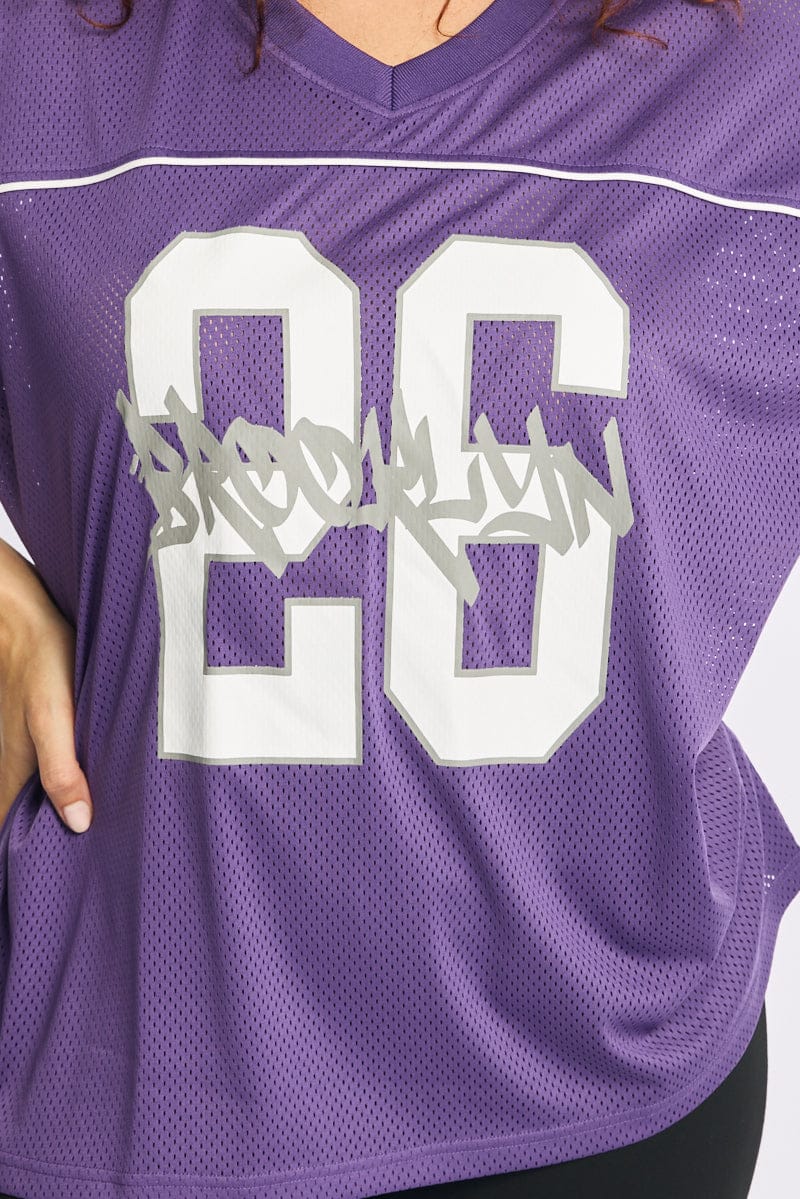 Purple Sport Tee Short Sleeve - Image 5