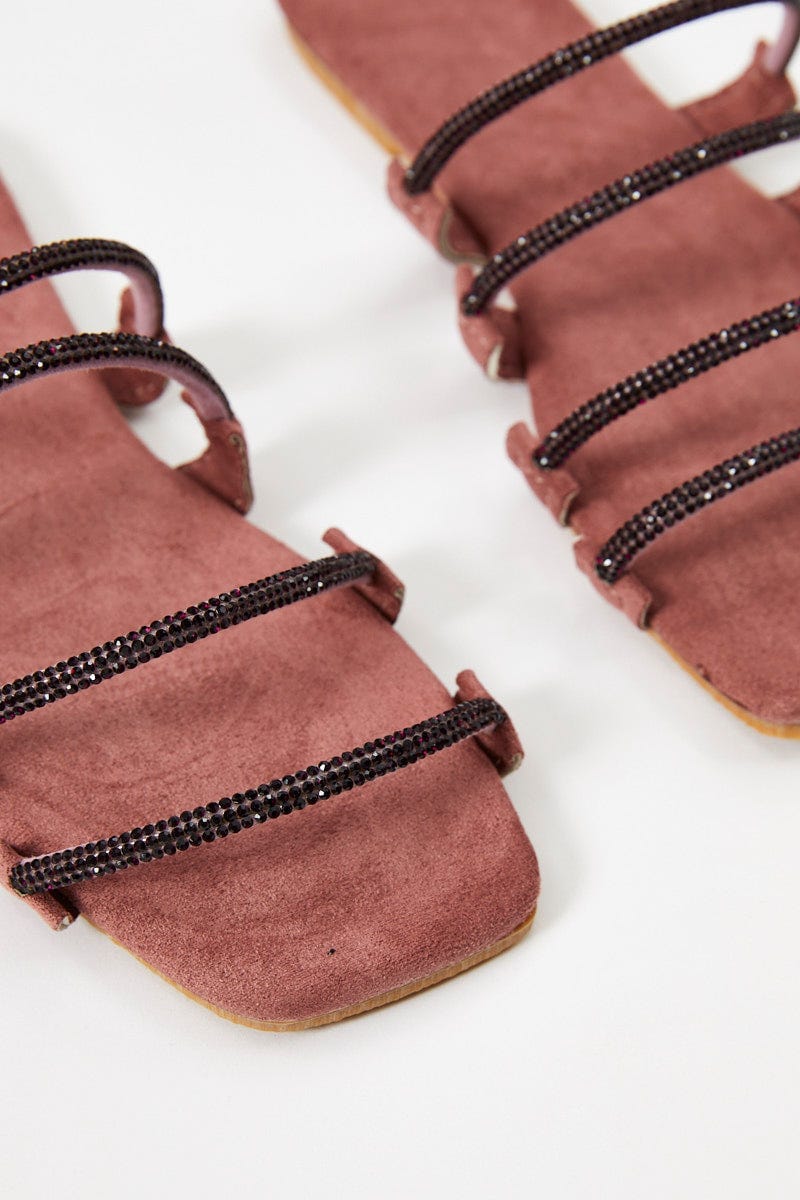Purple Strappy Flat Slides - Image 2