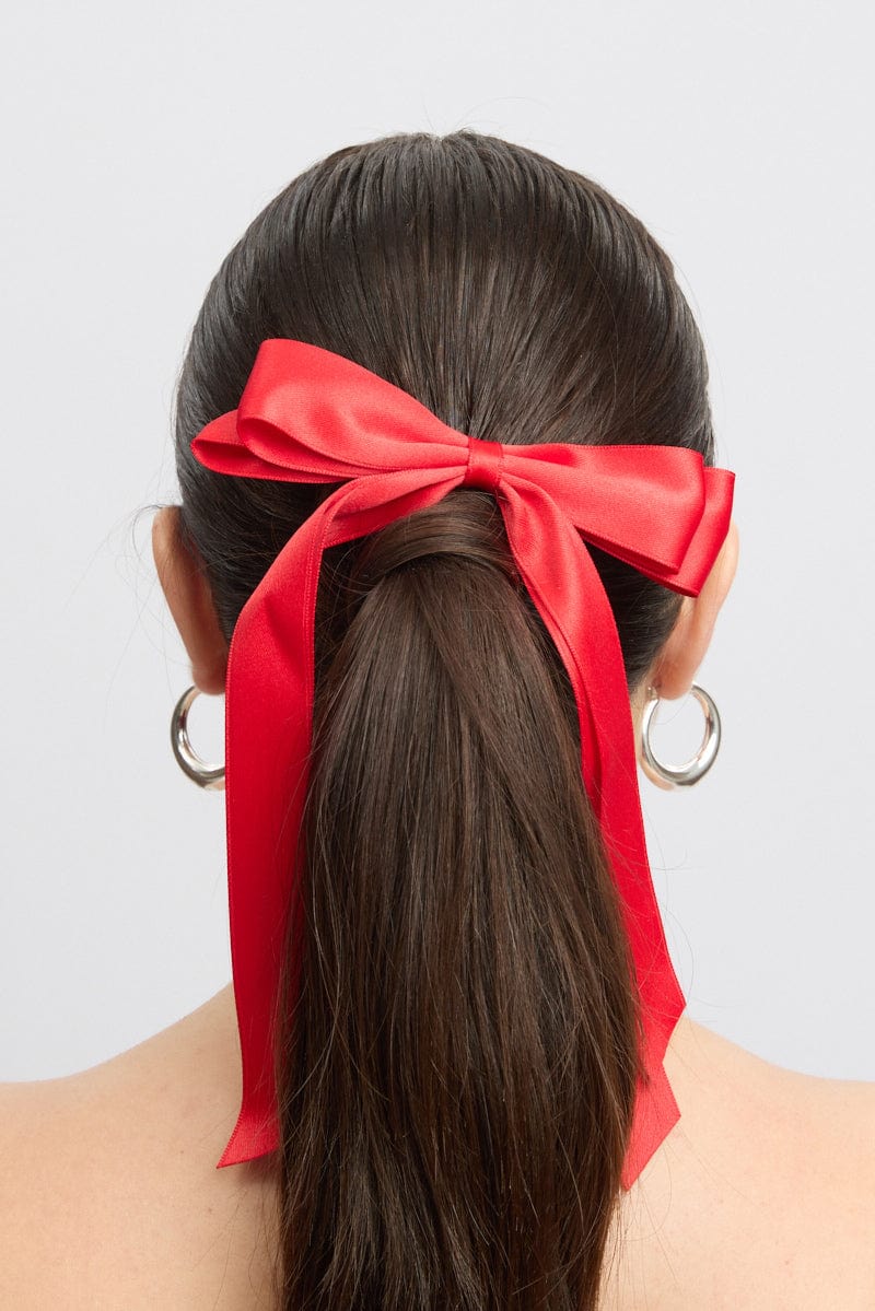 Red Bow Hair Ties