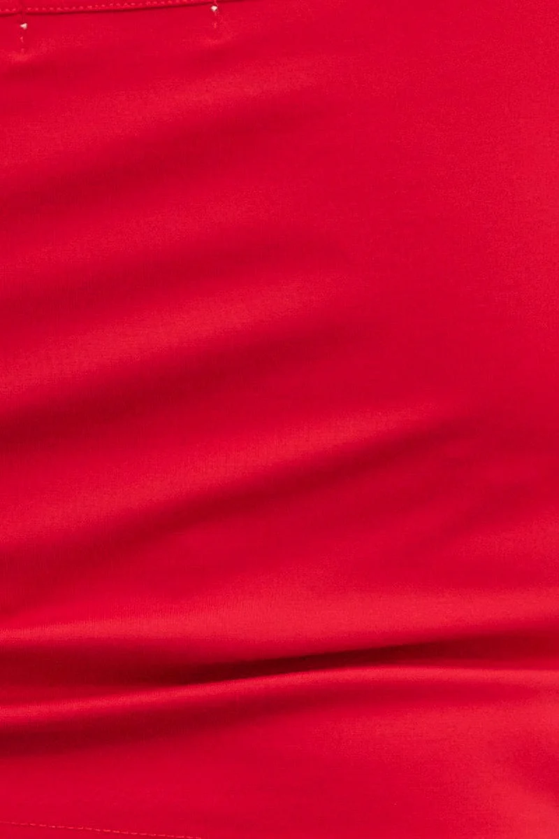 Red Corset Top Ponte Sleeveless - Image 6