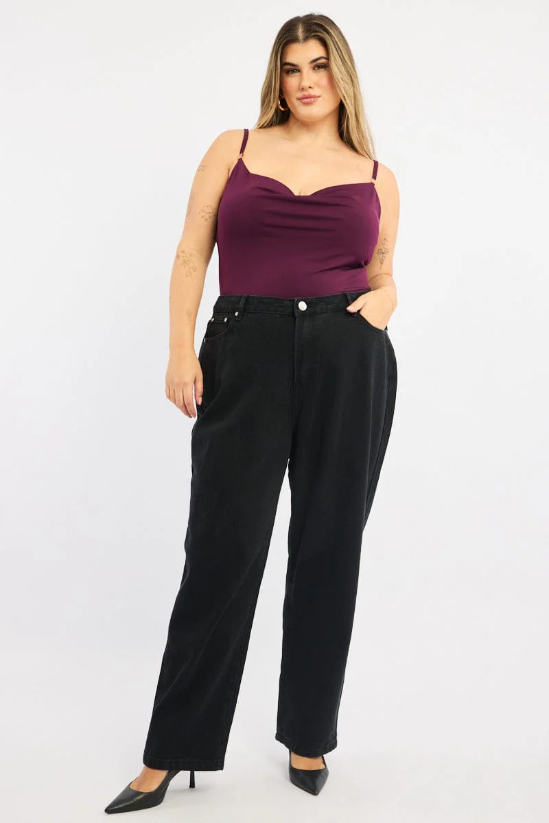 Red Cowl Neck Bodysuit - Image 3