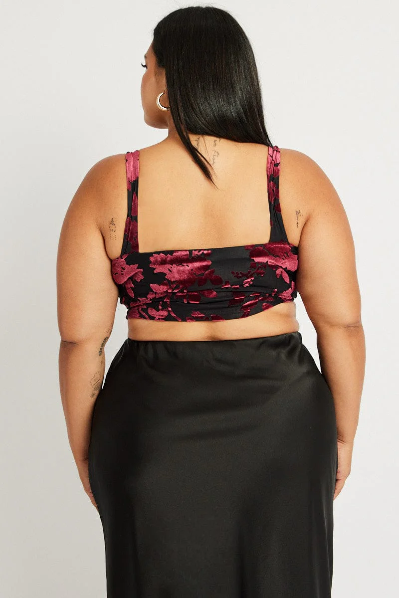 Red Cowl Top Sleeveless - Image 5
