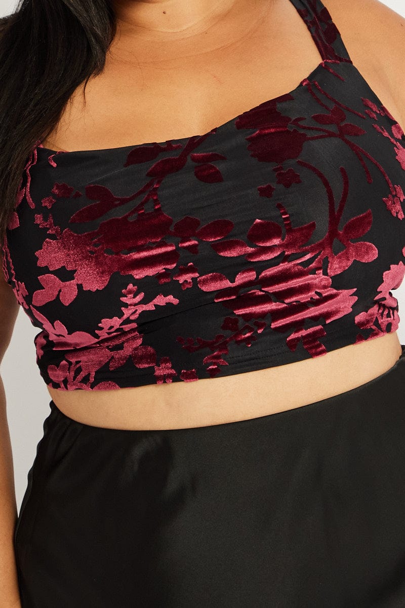 Red Cowl Top Sleeveless - Image 6