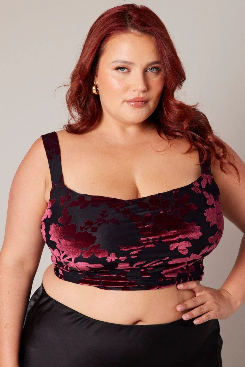 Red Cowl Top Sleeveless - Image 3
