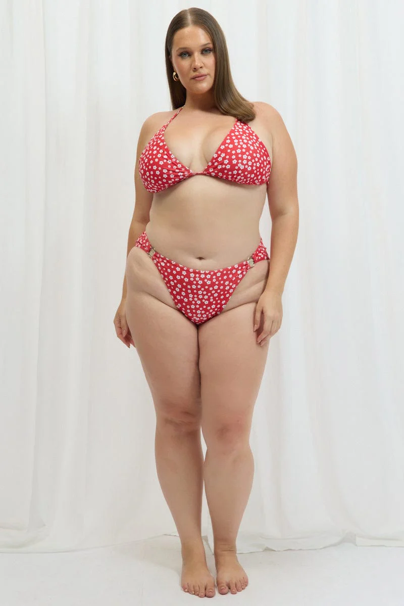 Red Ditsy Bikini Set - Image 2