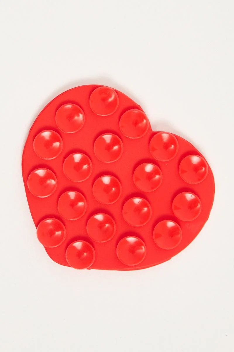 Red Heart Suction Phone Grip - Image 2