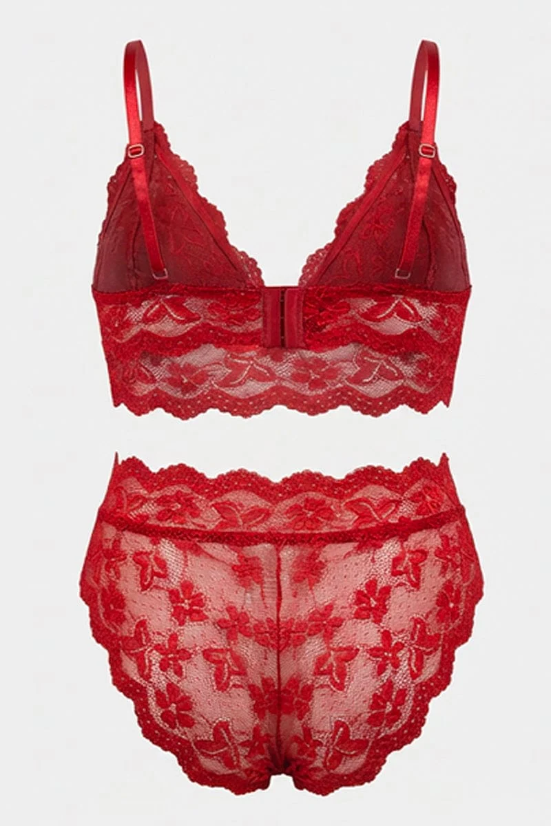 Red Lace Lingerie Set - Image 2