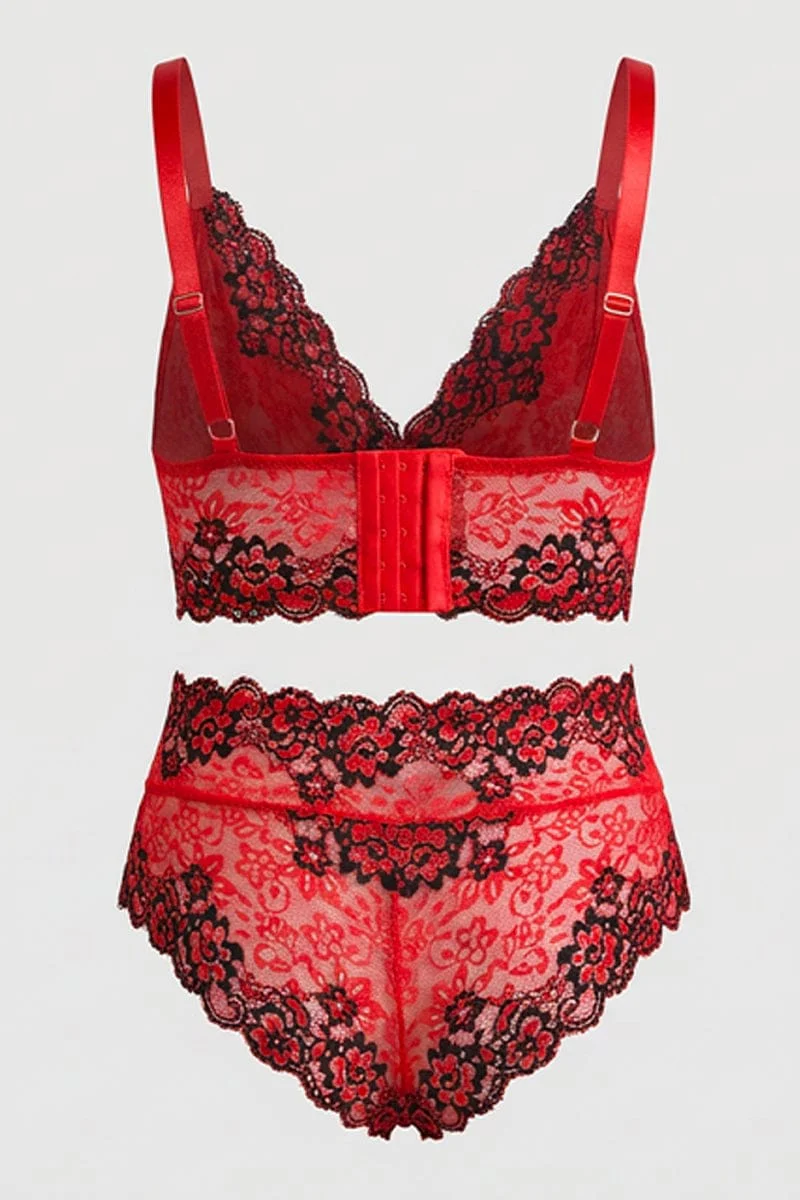 Red Lace Lingerie Set - Image 2