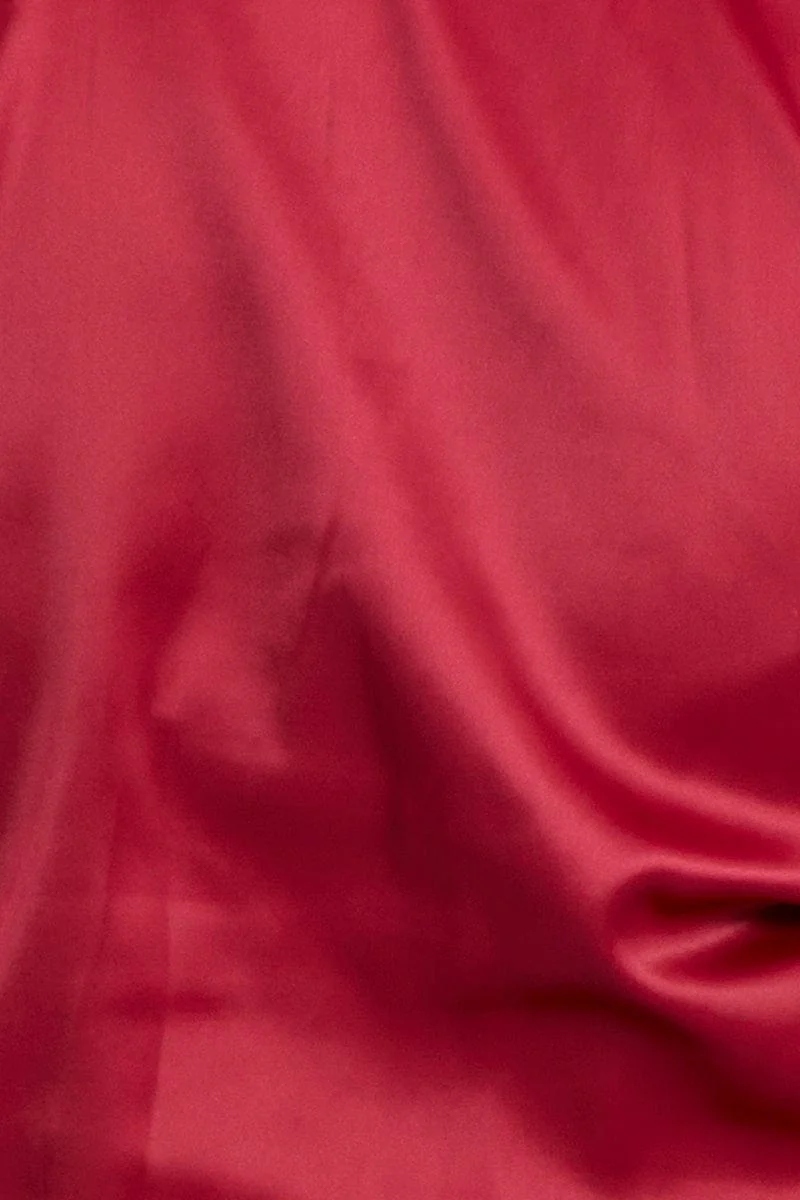 Red Long Sleeve Deep V-neck Bodysuit - Image 6