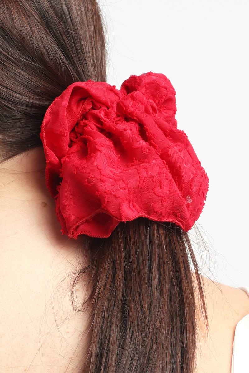 Red Oversized Scrunchie - Image 2