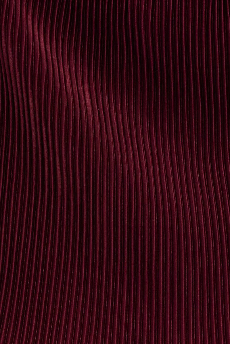 Red Plisse Top Sleeveless - Image 6