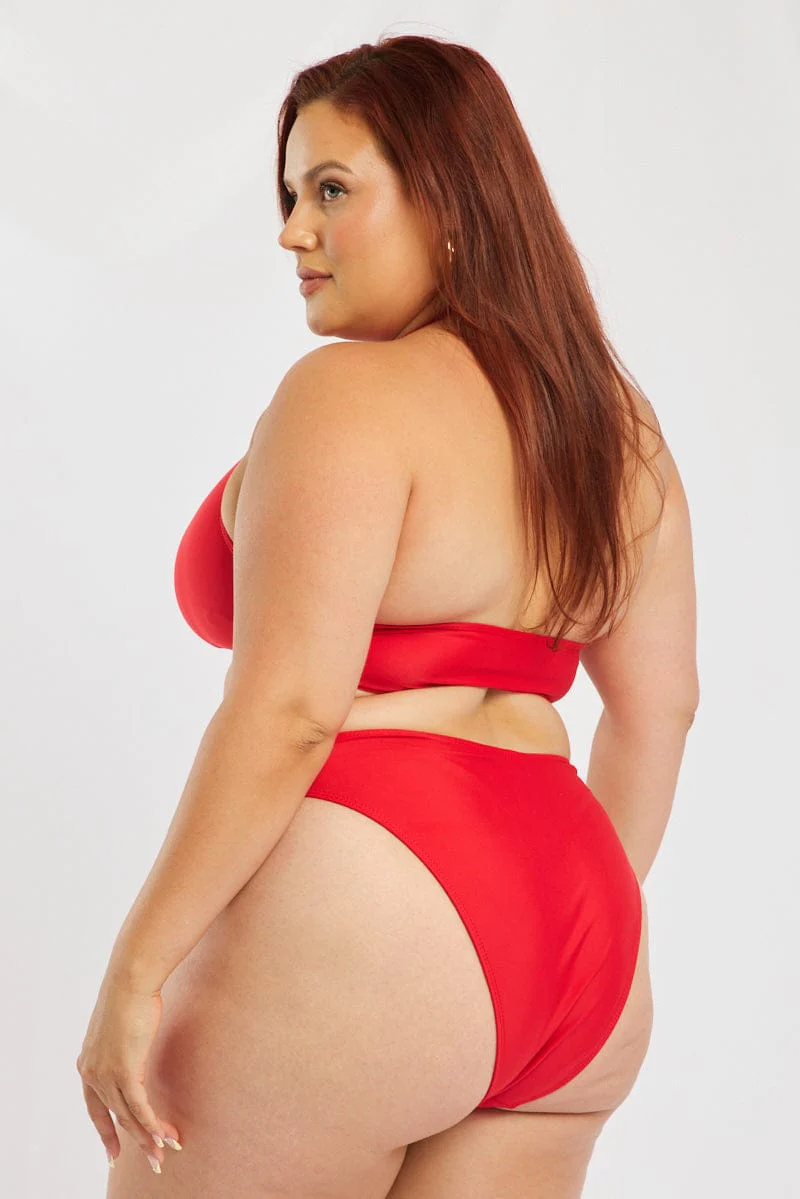 Red Ring Detail Bikini Set - Image 3