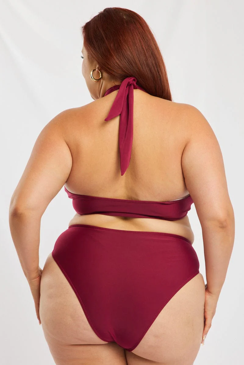 Red Ring Detail Bikini Set - Image 4