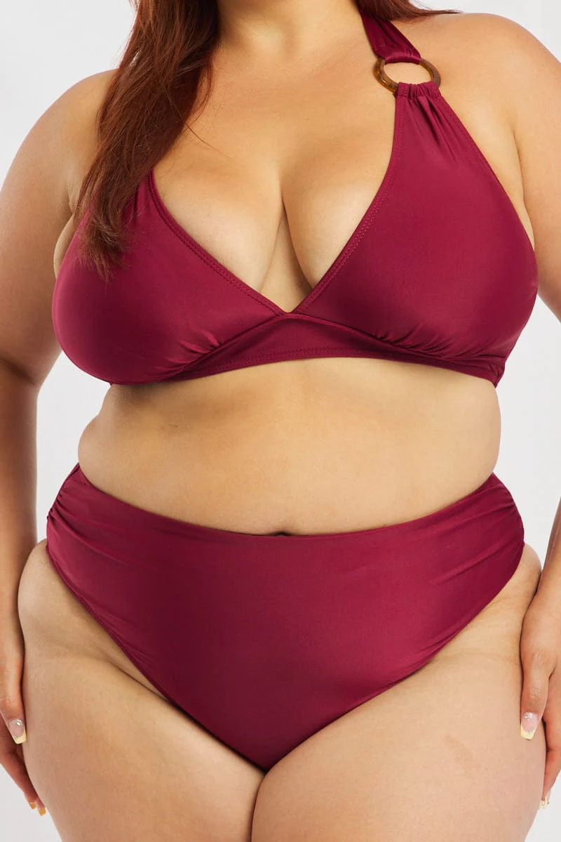 Red Ring Detail Bikini Set - Image 5