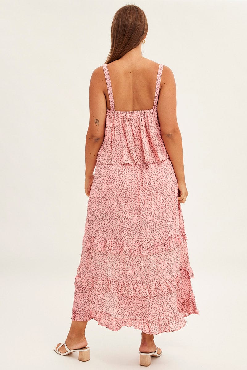 Red Ruffled Off Shoulder Maxi Dress - Image 5