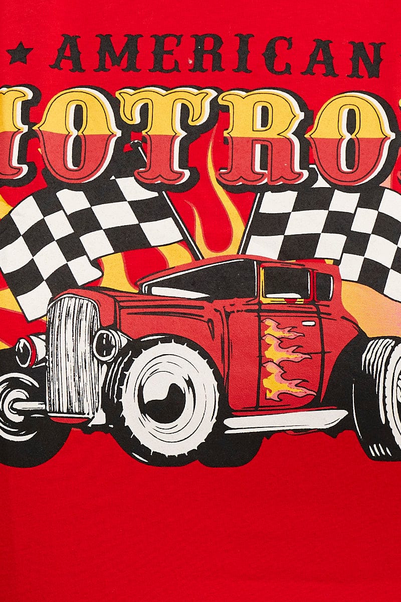 Red Sleeveless Hot Rod Tank Top - Image 6