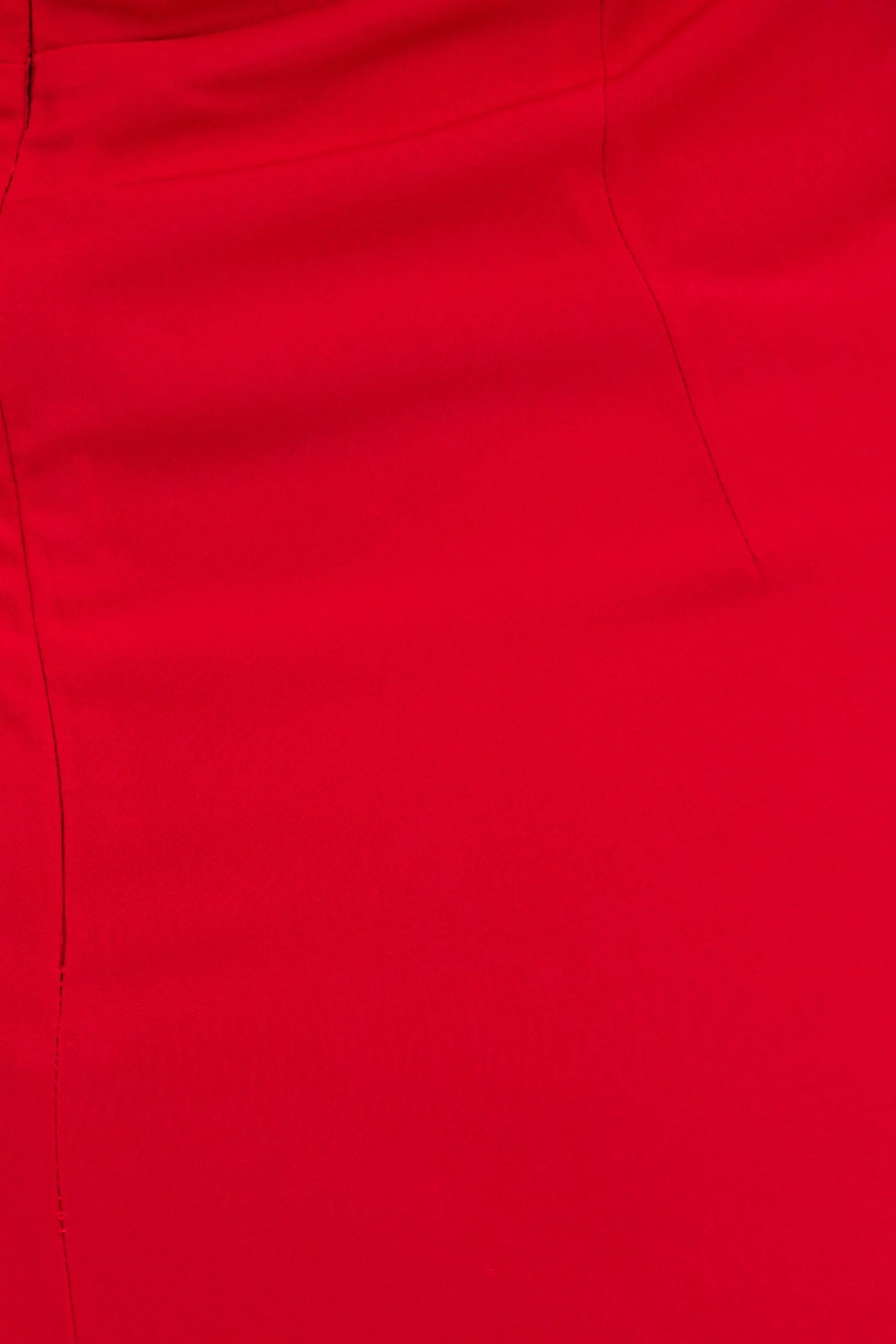 Red Strapless Jumpsuit Detachable Straps Split Leg - Image 6