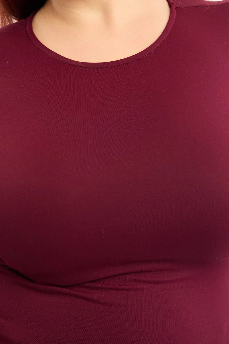 Red Supersoft Fleece Top Long Sleeve - Image 5