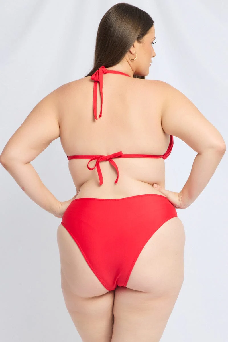 Red Tie Back Bikini Set - Image 5