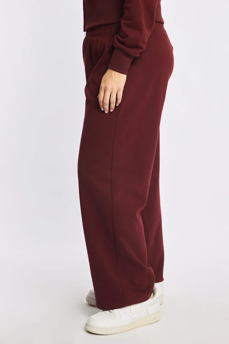 Red Track Pants Wide Leg - Image 5