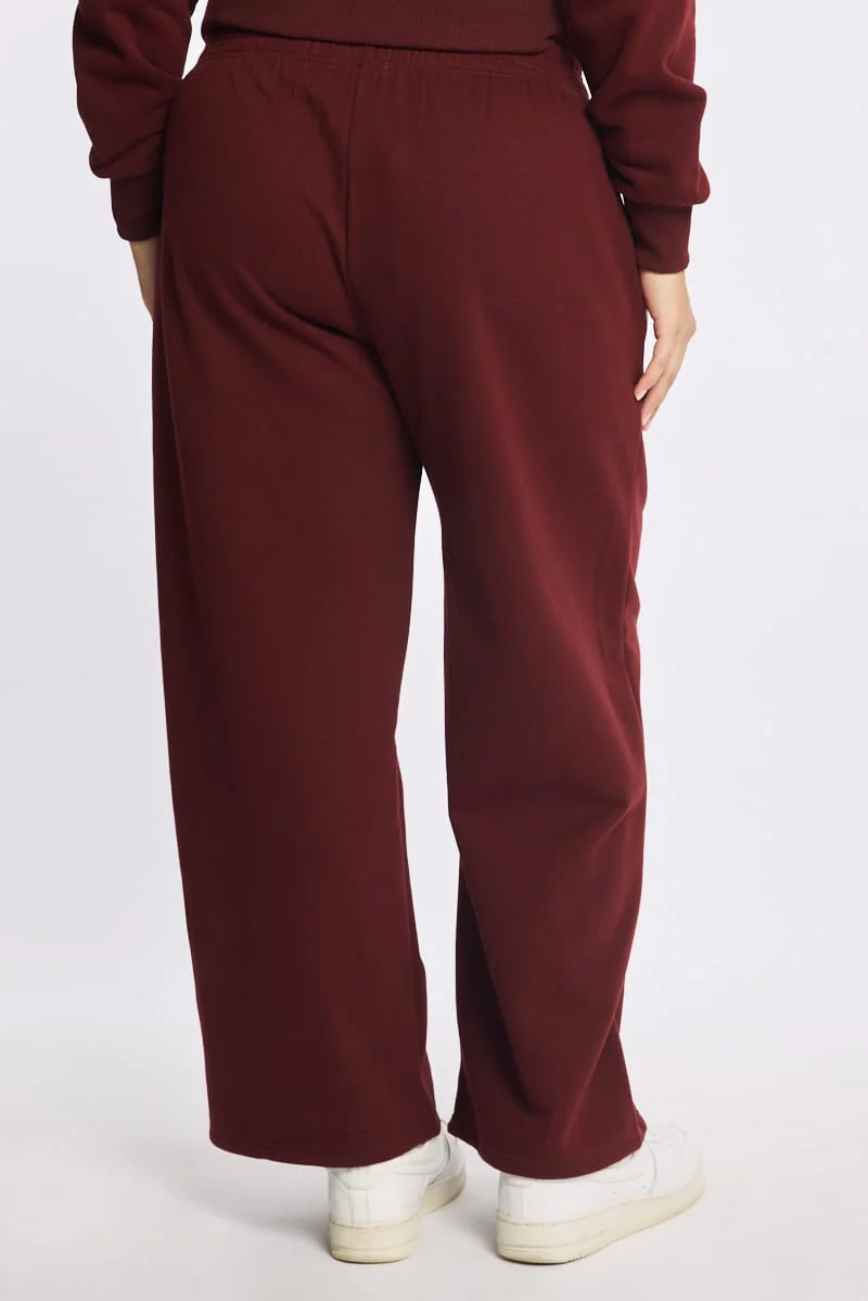 Red Track Pants Wide Leg - Image 6