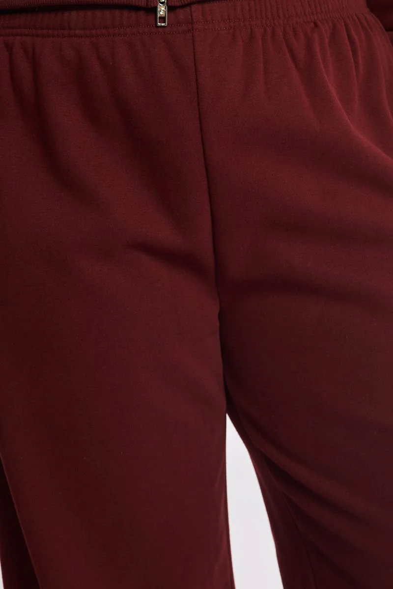 Red Track Pants Wide Leg - Image 7