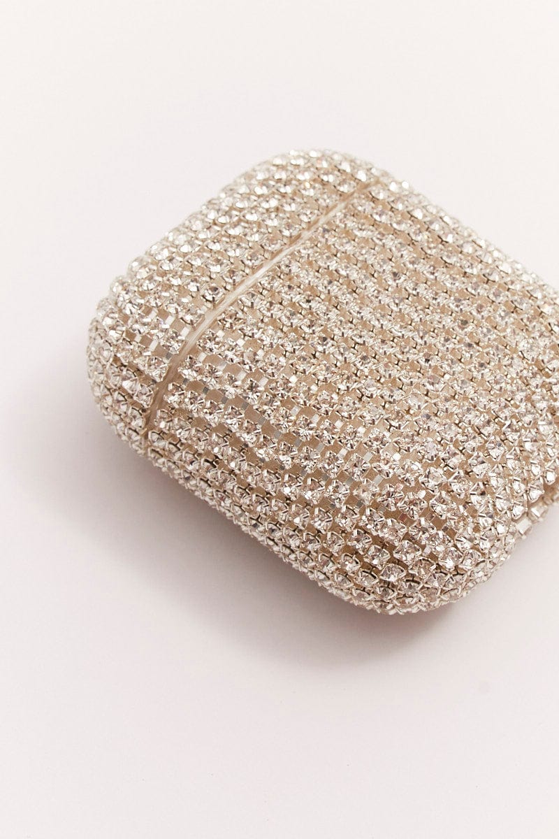 Silver Diamante Air-pod Case - Image 3