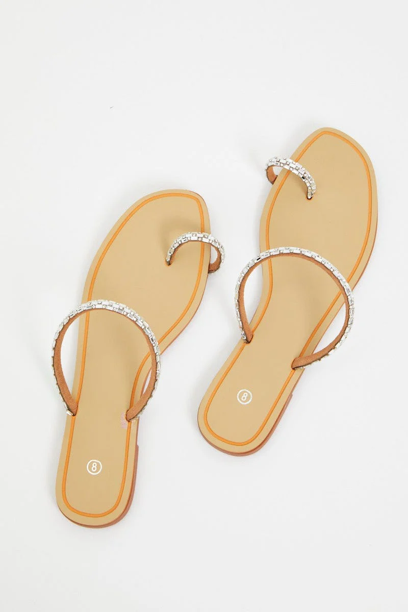Silver Minimal Flat Slides - Image 3