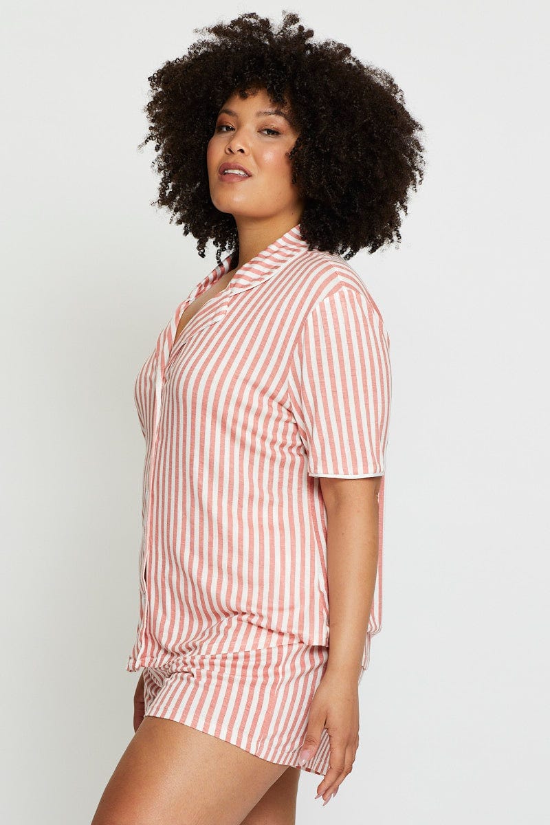 Stripe Jersey Pyjama 2 Piece Pj Set - Image 4