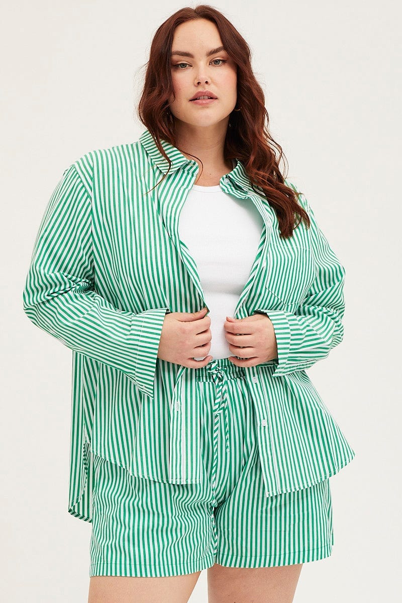 Stripe Long Sleeve Shirts - Image 4