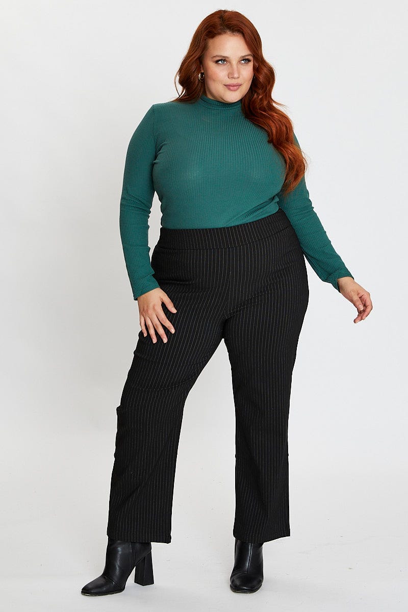 Stripe Mid Rise Work Pant - Image 3