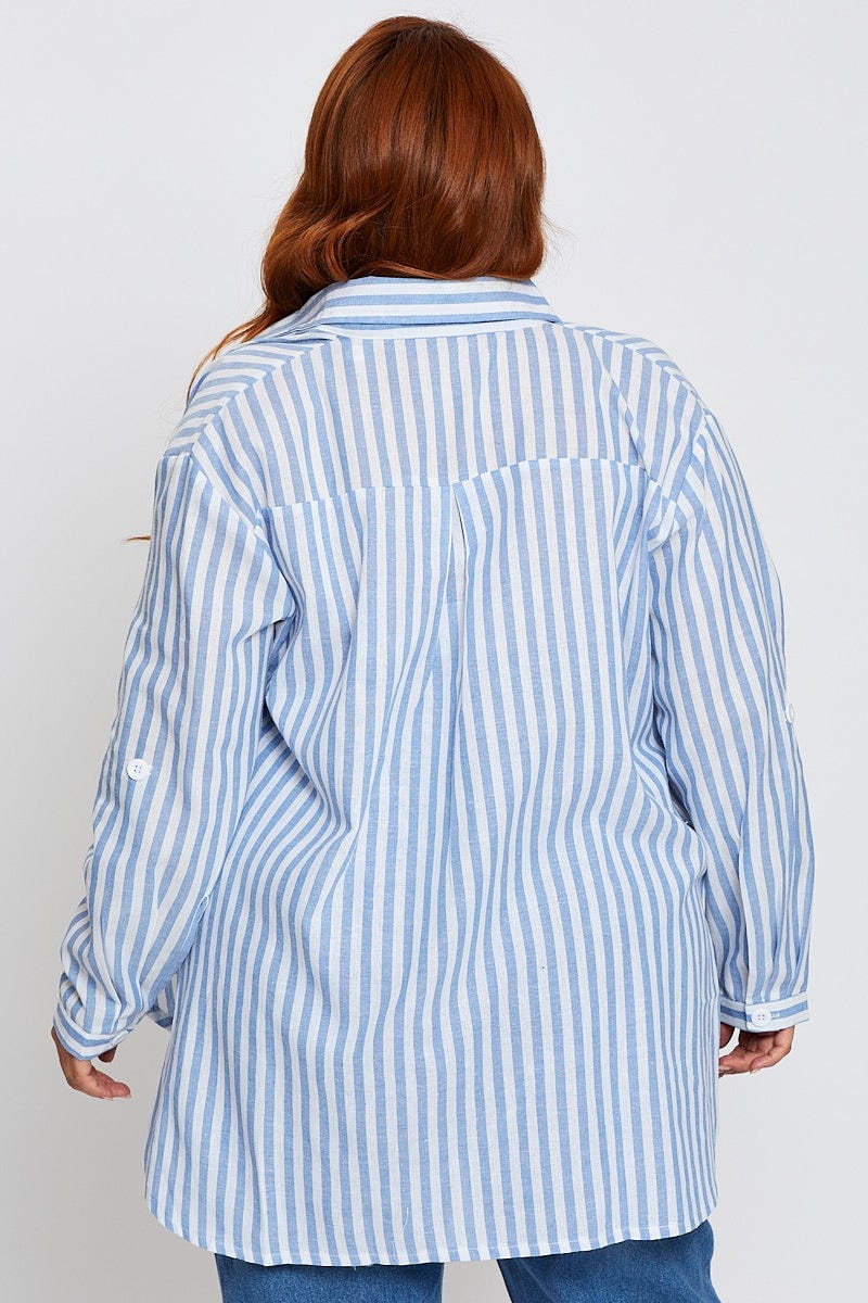 Stripe Oversized Shirt Long Sleeve - Image 5