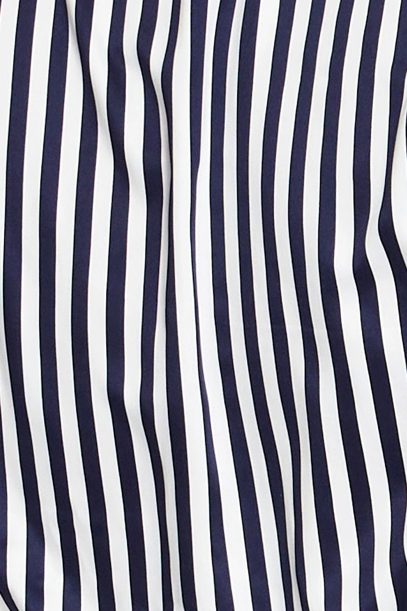 Stripe Plus Satin Button Top And Shorts Pyjama Set - Image 6