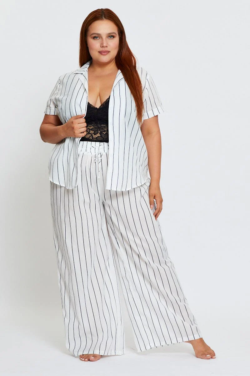 Stripe Pyjama 2 Piece Pj Set - Image 3