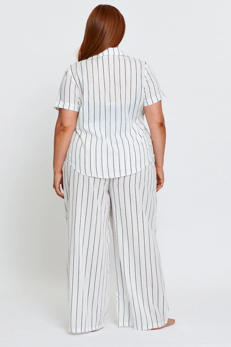 Stripe Pyjama 2 Piece Pj Set - Image 5