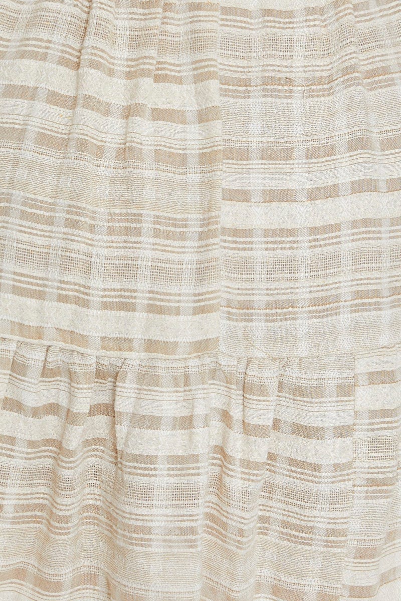 Stripe Skater Dress Scoop Neck Short Sleeve - Image 6