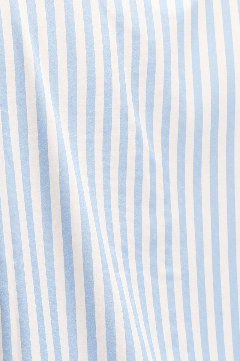 Stripe Stripe Pyjamas Set Short Sleeve Collared Shorts Satin - Image 6