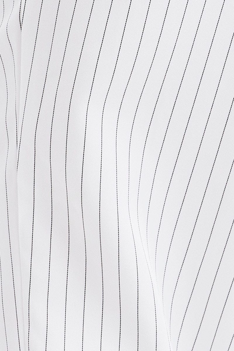 Stripe Wide Leg Pants High Rise Pin Seam Front - Image 6