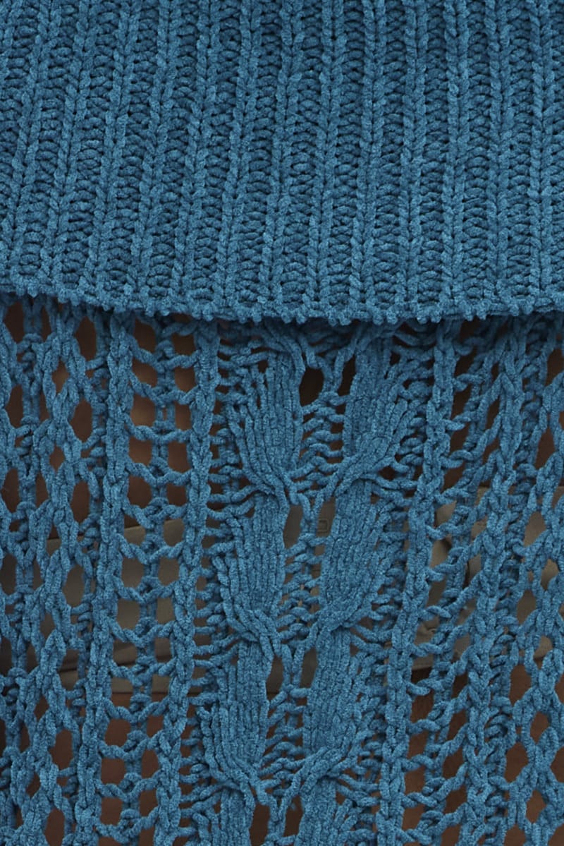 Teal Boho Off Shoulder Knit - Image 6