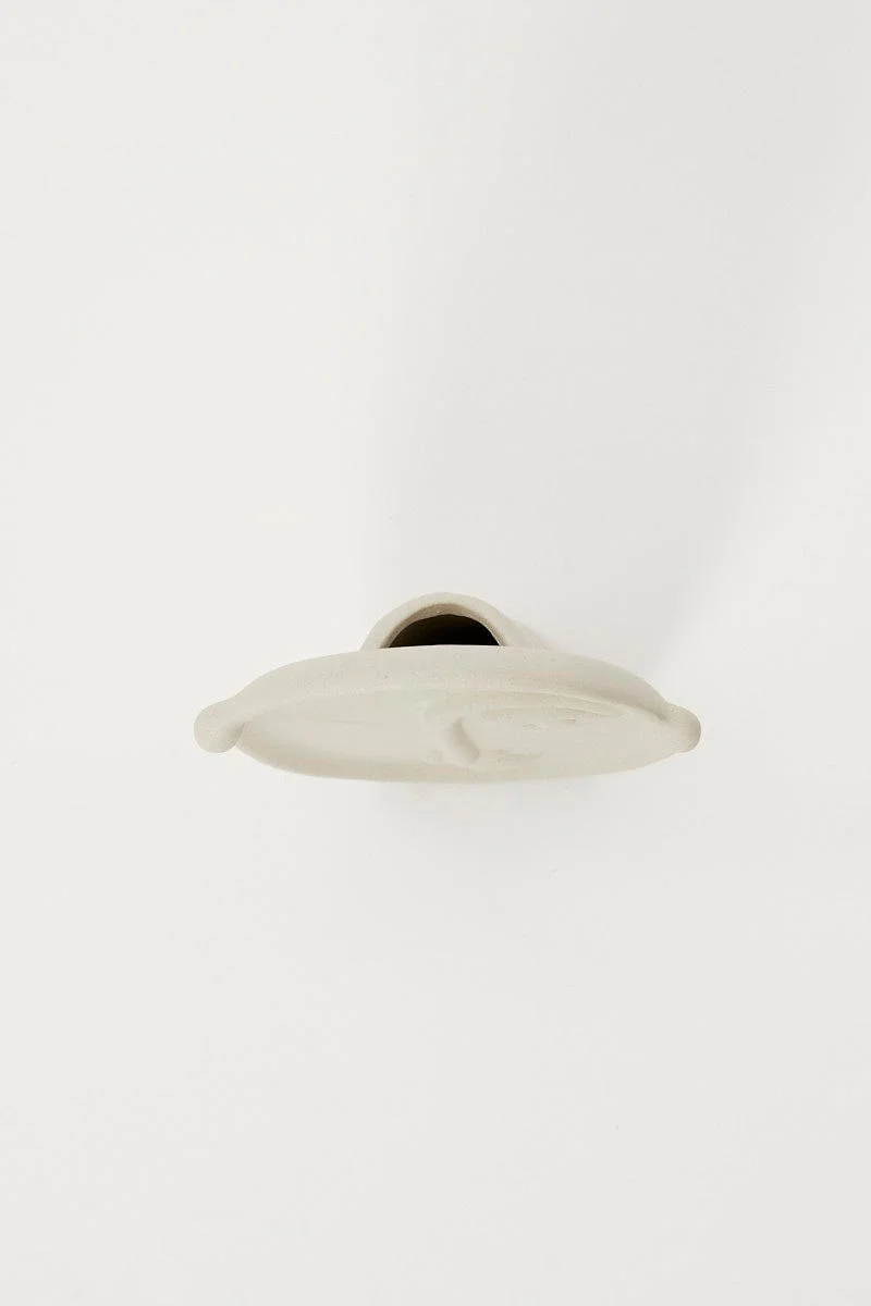 White Abstract Face Vase 19.5Cm Tall By 12Cm Wide - Image 4