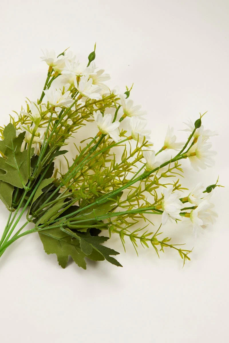 White Artificial Daisies Bunch - Image 3