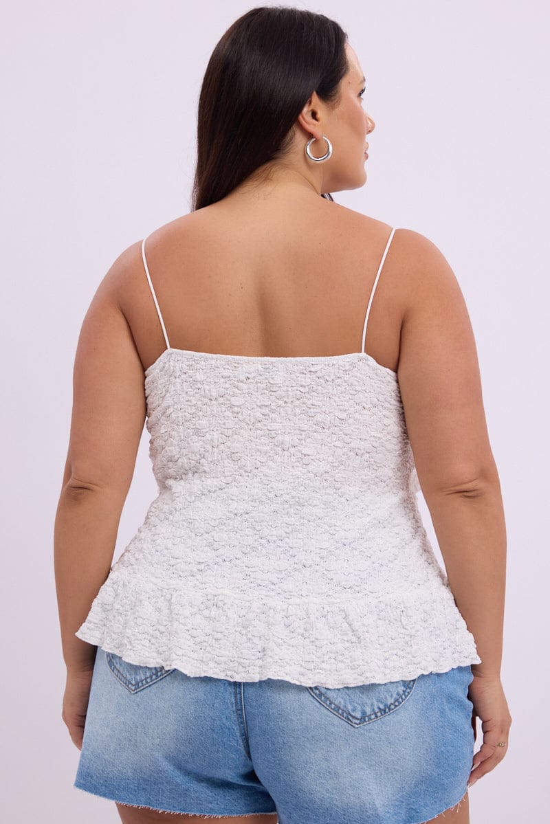 White Baby doll Singlet Top - Image 5
