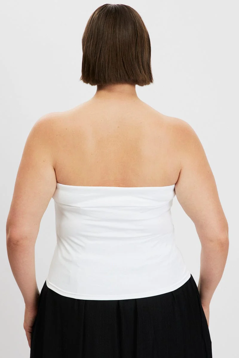 White Bandeau Top Supersoft - Image 5