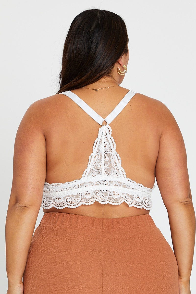White Basic Lace Bralette - Image 3