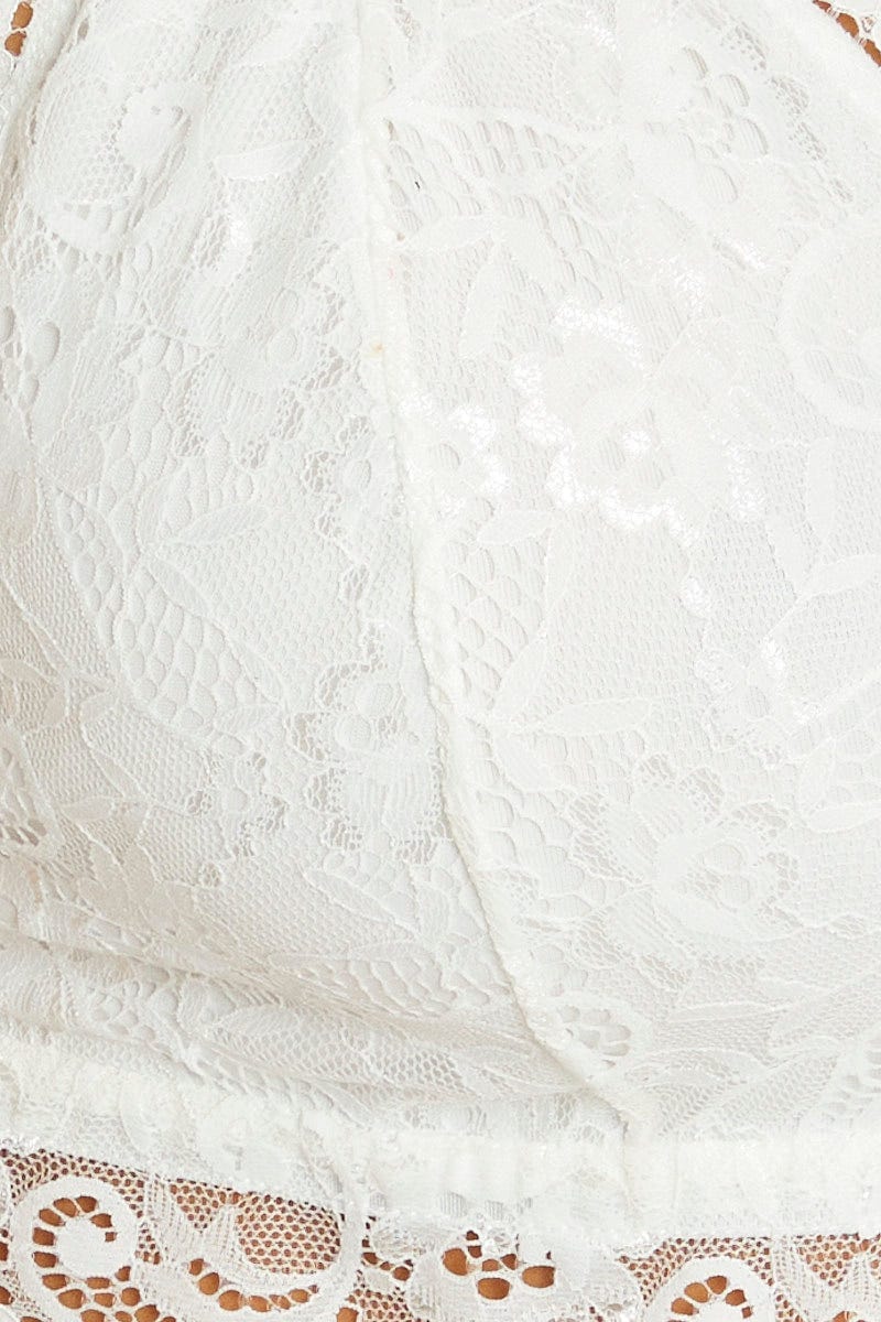 White Basic Lace Bralette - Image 4
