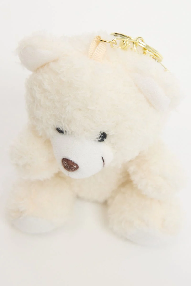 White Bear Keyring Bag Charm - Image 2