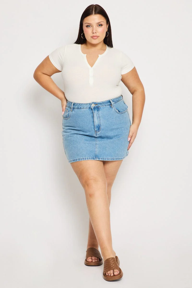 White Bodysuit Short Sleeve - Image 2